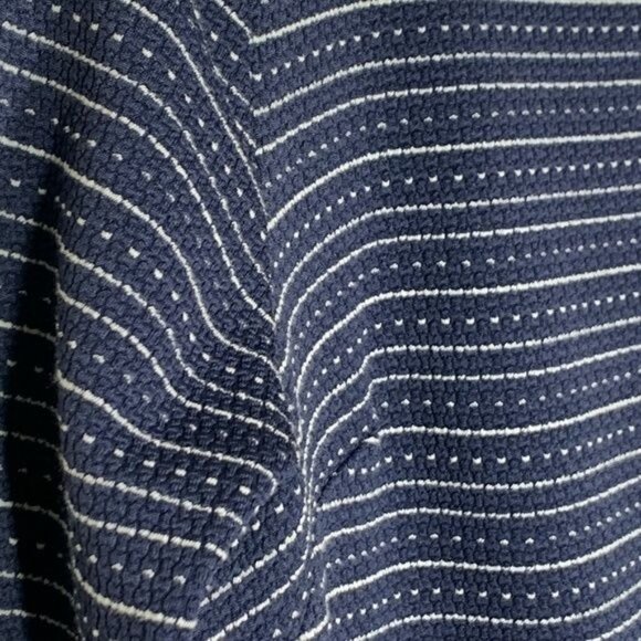 LOFT Knit Shift Dress Blue White Striped Stretch Work Casual Small - Picture 7 of 9